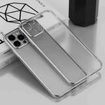 For iPhone 14 Electroplated Frosted Phone Case (Silver)