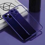 For iPhone 14 Electroplated Frosted Phone Case (Dark Night Purple)