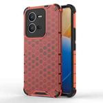 For vivo V25 5G / X80 Lite 5G Honeycomb Phone Case(Red)