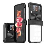 For Samsung Galaxy Z Flip4 360 Full Body Sliding Camshield Phone Case(Black)