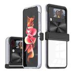 For Samsung Galaxy Z Flip4 360 Full Body Sliding Camshield Phone Case(Black Grey)