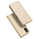 For Xiaomi Poco M4 5G DUX DUCIS Skin Pro Series Flip Leather Phone Case(Gold)