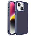 For iPhone 14 Shield Skin Feel PC + TPU Phone Case (Navy Blue)