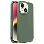 For iPhone 14 Plus Shield Skin Feel PC + TPU Phone Case (Dark Green)