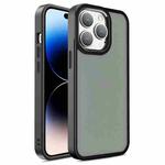 For iPhone 14 Pro Shield Skin Feel PC + TPU Phone Case(Black)