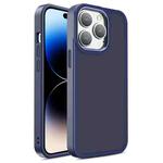 For iPhone 14 Pro Shield Skin Feel PC + TPU Phone Case(Navy Blue)