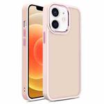 For iPhone 12 / 12 Pro Shield Skin Feel PC + TPU Phone Case(Pink)
