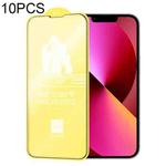 For iPhone 13 10pcs WEKOME 9D Curved Frosted Tempered Glass Film