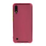 For Galaxy A10 Shockproof TPU Transparent Protective Case(Rose Red)