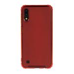 For Galaxy A10 Shockproof TPU Transparent Protective Case(Red)