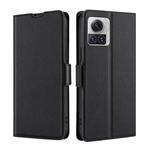 For Motorola Edge X30 Pro 5G/Edge 30 Ultra Ultra-thin Voltage Side Buckle Horizontal Flip Leather Phone Case(Black)