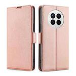 For Huawei Mate 50 Ultra-thin Voltage Side Buckle Horizontal Flip Leather Phone Case(Rose Gold)