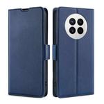 For Huawei Mate 50 Ultra-thin Voltage Side Buckle Horizontal Flip Leather Phone Case(Blue)