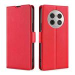 For Huawei Mate 50 Pro Ultra-thin Voltage Side Buckle Horizontal Flip Leather Phone Case(Red)