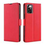 For ZTE Blade A72 5G Ultra-thin Voltage Side Buckle Horizontal Flip Leather Phone Case(Red)