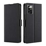 For ZTE Blade A72 5G Ultra-thin Voltage Side Buckle Horizontal Flip Leather Phone Case(Black)