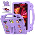 Handle Kickstand Children EVA Shockproof Tablet Case For iPad Pro 11 2018 / 2020 / 2021(Light Purple)