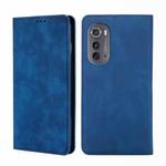 For Motorola Edge 2022 Skin Feel Magnetic Horizontal Flip Leather Phone Case(Blue)