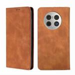 For Huawei Mate 50 Pro Skin Feel Magnetic Horizontal Flip Leather Phone Case(Light Brown)