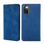 For ZTE Blade A72 5G Skin Feel Magnetic Horizontal Flip Leather Phone Case(Blue)