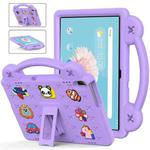 For Lenovo Tab M10 X605 / X505 / Tab P10 X705 Handle Kickstand Children EVA Shockproof Tablet Case(Light Purple)