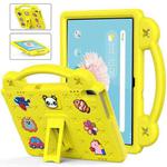 For Lenovo Tab M10 X605 / X505 / Tab P10 X705 Handle Kickstand Children EVA Shockproof Tablet Case(Yellow)