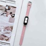 For Xiaomi Mi Band 3 / 4 8-buckle Leather Watch Band(Pink)