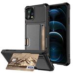 For iPhone 12 Pro ZM02 Card Slot Holder Phone Case(Black)