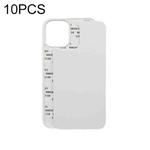 For iPhone 14 10 PCS 2D Blank Sublimation Phone Case(White)