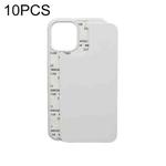 For iPhone 14 10 PCS 2D Blank Sublimation Phone Case(Transparent)