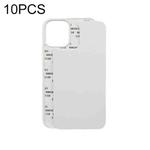 For iPhone 14 Pro 10pcs 2D Blank Sublimation Phone Case(White)