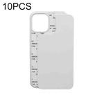 For iPhone 14 Pro 10pcs 2D Blank Sublimation Phone Case(Transparent)