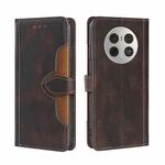 For Huawei Mate 50 Pro Skin Feel Magnetic Buckle Leather Phone Case(Brown)