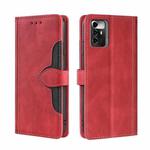 For ZTE Blade A72 5G Skin Feel Magnetic Buckle Leather Phone Case(Red)