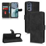 For Motorola Moto G62 Skin Feel Magnetic Flip Leather Phone Case(Black)