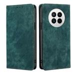 For Huawei Mate 50 RFID Anti-theft Brush Magnetic Leather Phone Case(Green)