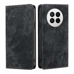 For Huawei Mate 50 RFID Anti-theft Brush Magnetic Leather Phone Case(Black)