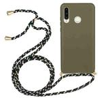 For Huawei P30 Lite Wheat Straw Material + TPU Protective Case with Lanyard(Army Green)