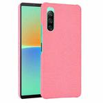 For Sony Xperia 10 IV Shockproof Crocodile Texture PC + PU Case(Pink)