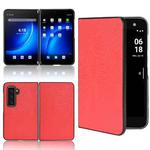 For Microsoft Surface Duo 2 Shockproof Crocodile Texture PC + PU Case(Red)