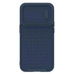 For iPhone 14 Pro Max NILLKIN 3D Textured Camshield PC + TPU Phone Case(Blue)