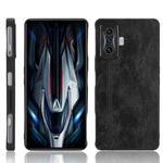 For Xiaomi Redmi K50 Gaming Sewing Cow Pattern Skin PC + PU + TPU Case(Black)