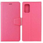 For Galaxy S20 Silk Texture Horizontal Flip Leather Case with Holder & Card Slots & Wallet & Photo Frame(Rose Red)