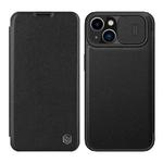 For iPhone 14 NILLKIN QIN Series Pro Leather Phone Case(Black)