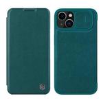 For iPhone 14 NILLKIN QIN Series Pro Leather Phone Case(Green)