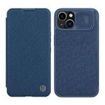 For iPhone 14 Plus  NILLKIN QIN Series Pro Leather Phone Case(Blue)