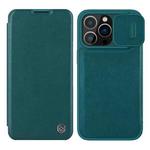 For iPhone 14 Pro Max NILLKIN QIN Series Pro Leather Phone Case(Green)