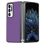 For OPPO Find N Plain Skin Litchi Texture Phone Case(Purple)