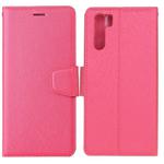 For OPPO A91 / F15 Silk Texture Horizontal Flip Leather Case with Holder & Card Slots & Wallet & Photo Frame(Rose Red)