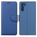 For OPPO A91 / F15 Silk Texture Horizontal Flip Leather Case with Holder & Card Slots & Wallet & Photo Frame(Blue)